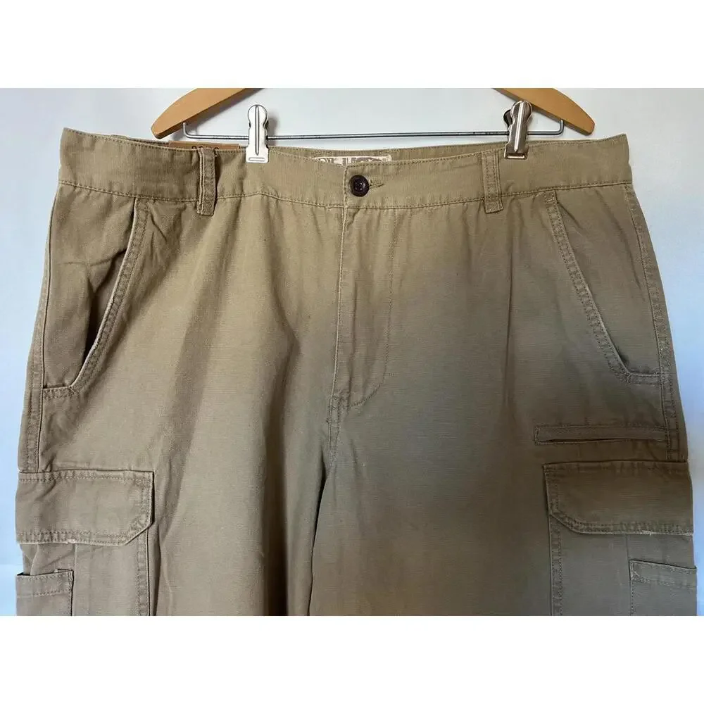 PLUGG Vintage Wash Cargo Pants 38x32 Tan Brown New With Tags - Picture 5 of 10